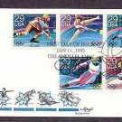 1992 Winter Olympics, Hockey, Figure Skating, Speed Skating, Skiing, Bobsledding, First Issue USA