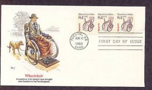 Wicker Wheel Chair 1920s, FW First Day of Issue, USA