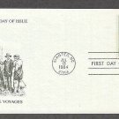 New World Roanoke Voyages, Sailing Ship, RD First Issue FDC USA