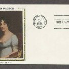 Honoring Dolly Madison, First Lady to 4th U.S. President James Madison, CS First Issue USA