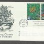 Pacific Coast Rain Forest, Dwarf Oregongrape, Harlequin Duck, PCS, Addressed, First Issue USA