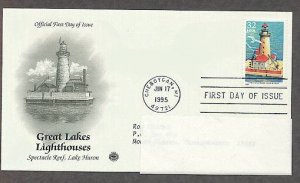 Great Lakes Lighthouses, Spectacle Reef, Lake Huron, Michigan, PCS First Issue USA