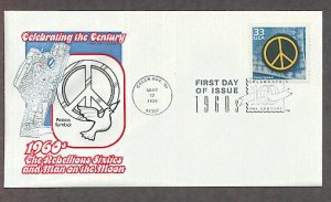 Peace Symbol, CTC, Universal Sign of Peace, 1960s, HF, First Issue USA