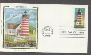 West Quoddy Head Lighthouse Maine CS First Day of Issue USA