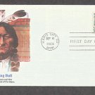Sioux Chief Sitting Bull Native American Indian, FW, First Issue FDC USA