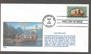 Lewis and Clark Expedition, Gary R. Lucy Painting, First Issue FDC USA