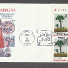 South Carolina Statehood Bicentennial, Palmetto Trees, Plate Block First Issue USA