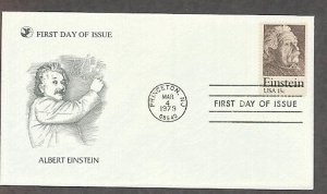 Albert Einstein, Physics Nobel Prize Winner, Relativity Science, RD 1979 First Issue USA!