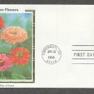 Garden Flowers, Zinnia, Colorano Silk, First Issue USA!