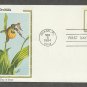 Native American Orchids, Yellow Lady's Slipper, Cypripedium calceolus Silk First Issue USA!