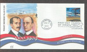 Kitty Hawk 1903, Wright Brothers, 1900s, FW, First Day of Issue USA!
