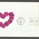 Love 1985 Postage Stamp,  Valentine Heart of Roses Design, First Issue USPS USA!