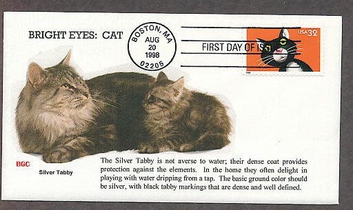 Cats, Bright Eyes, Silver Tabby First Issue USA!
