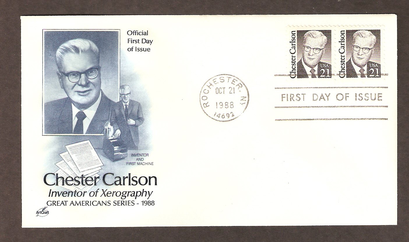Chester Carlson, Xerography, Genius American Inventor, First Issue USA