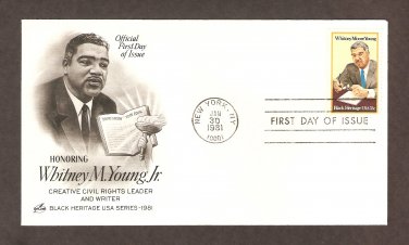 Black Heritage, Honoring Whitney M. Young Jr., Civil Rights Leader and Writer, First Issue USA
