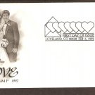 Love Postage Stamp, Hearts, Wedding, 1992 USPS USA