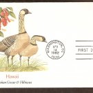 Birds and Flowers of Hawaii Hibiscus,Hawaiian Goose, Fleetwood First Issue USA