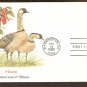 Birds and Flowers of Hawaii Hibiscus,Hawaiian Goose, Fleetwood First Issue USA