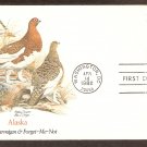 Alaska Birds and Flowers, Willow Ptarmigan and Forget-Me-Not, FW First Issue USA