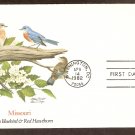 Missouri Birds and Flowers, Eastern Bluebird and Red Hawthorn, FW First Issue USA
