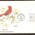 Virginia Birds and Flowers, Cardinal and Flowering Dogwood, FW First Issue USA