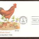 Rhode Island Birds and Flowers, Rhode Island Red, Violet, FW First Issue USA Rhode Island Birds and Flowers, Rhode Island Red, Violet, FW First Issue USA