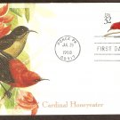Tropical Birds, Cardinal Honeyeater, Puerto Rico, First Issue USA Tropical Birds, Cardinal Honeyeater, Puerto Rico, First Issue USA