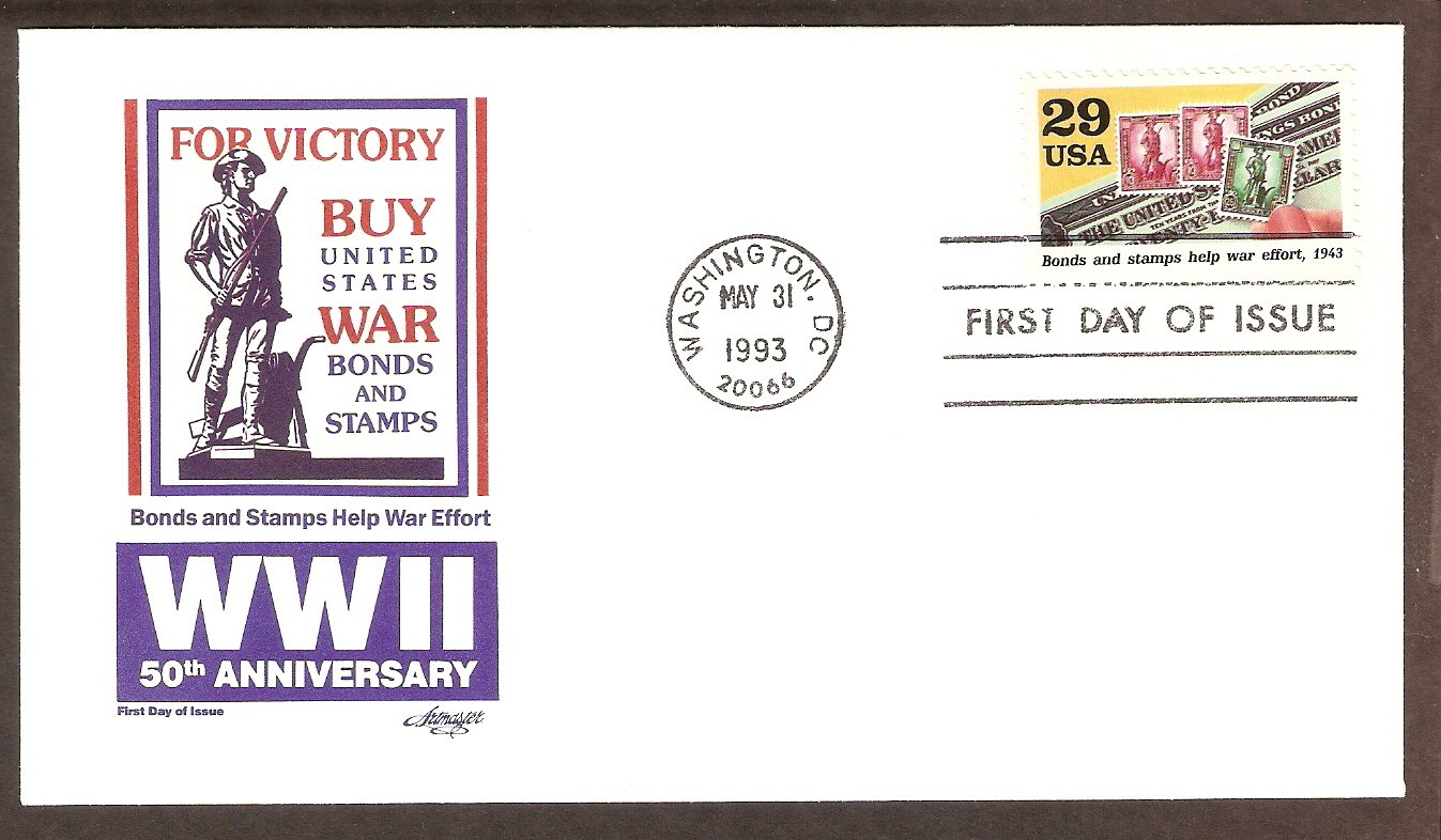 50th Anniversary World War II, 1943 Bonds and Stamps Help War Effort ...