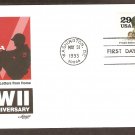 50th Anniversary World War II, 1943 V-mail delivers letters from home FDC USA 50th Anniversary World War II, 1943 V-mail delivers letters from home FDC USA