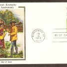 First Kentucky Settlement Fort Harrod, 200th Anniversary, Colorano Silk, First Issue USA