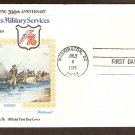 Bicentennial Revolutionary War Uniforms, Continental Marines, First Day Issue Cover, 1975 USA