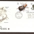 Insects and Spiders, Bombardier Beetle, Dung Beetle, PCS, First Issue USA