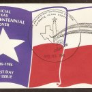 Texas Sesquicentennial, San Jancinto Battleground, Silver Spur 1986 Event Cover