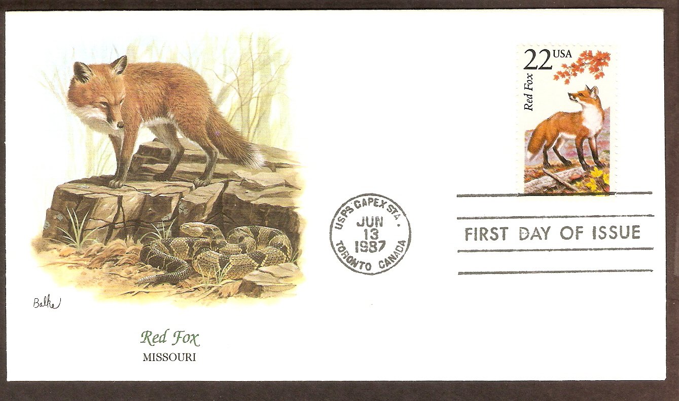 American Wildlife, Red Fox, FW First Issue USA