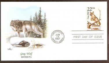 American Wildlife, Grey Wolf, FW First Issue USA