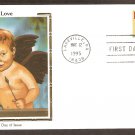 1995 USPS 55c Love Stamp Raphael Cherub, Cupid, CS First Issue USA