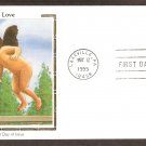1995 USPS 32c Love Stamp Raphael Cherub, Cupid, CS First Issue USA
