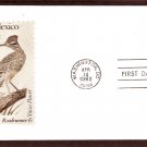 New Mexico Birds and Flowers Roadrunner, Yucca Flower Andrews First Issue USA
