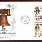 Bicentennial Revolutionary War Continental Uniforms, Liberty Bell First Day Issue Cover, 1975 USA