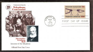 Alexander Graham Bell, Telephone Centennial, FW, First Issue USA