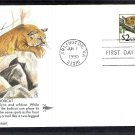 Bobcat Animal, Most Common Wildcat in the United States, GC, First Issue FDC USA 1990