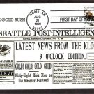 100th Anniversary Klondike Gold Rush Skagway, Alaska, BGC, First Issue USA