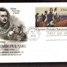 Casimir Pulaski, Polish General, Savannah, 1779, Postal Card, First Issue USA
