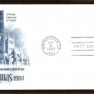 US Christmas Stamp 1980, Madonna and Child. After Epiphany Window by Glass Artist Walter Tower, FDC
