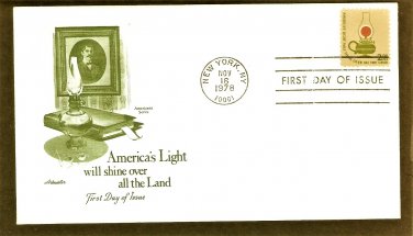 $2 Kerosene Lamp, America's Light Will Shine Over All the Land, AC, First Issue USA