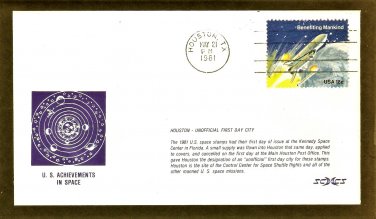 NASA Mission, Columbia Space Shuttle, 1981 Houston, Texas, SCCS-UO, First Issue USA