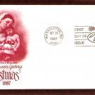 USPS Christmas Stamp, Madonna and Child, 1987, Artist Moroni, First Issue USA
