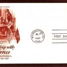Friendship with Morocco Bicentennial, AC, First Issue FDC USA