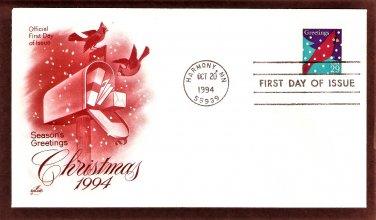 Cardinal in Snow, USPS Stamp, 1994, AC, First Issue USA