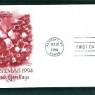 Greetings, Santa, Christmas, USPS Stamp, AC, 1994 First Issue USA